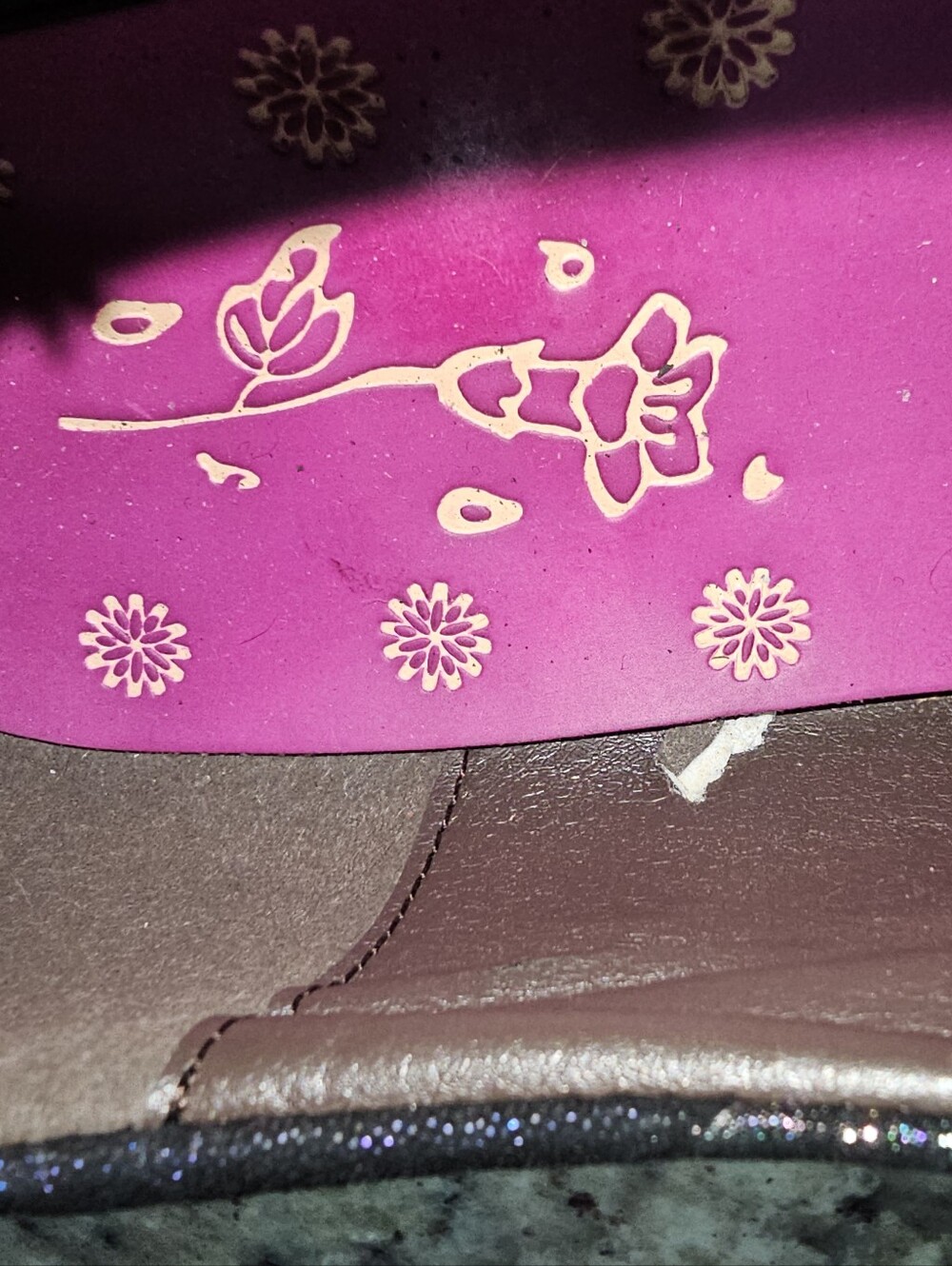 Bohemian Painted Brogue Leather Shoes Womens Wingtip Punk Purple Oxford Sz 42 - Picture 11 of 16